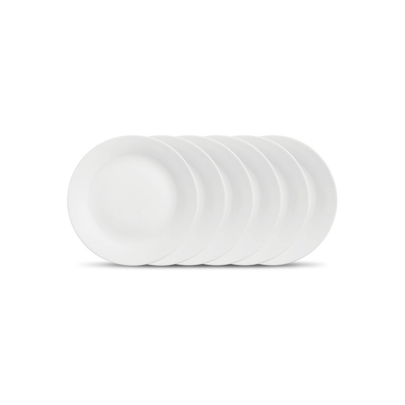 La Opala, Ivory Collection, Opal Glass Quarter Plate Set 6 pcs, Plainware, White - Image 4