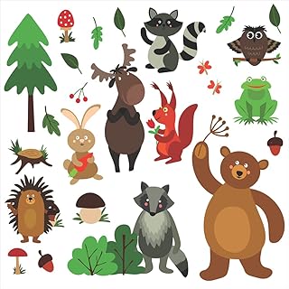 DEKOSH Woodland Animals for Baby Nursery, Kids Bedroom - Image 1