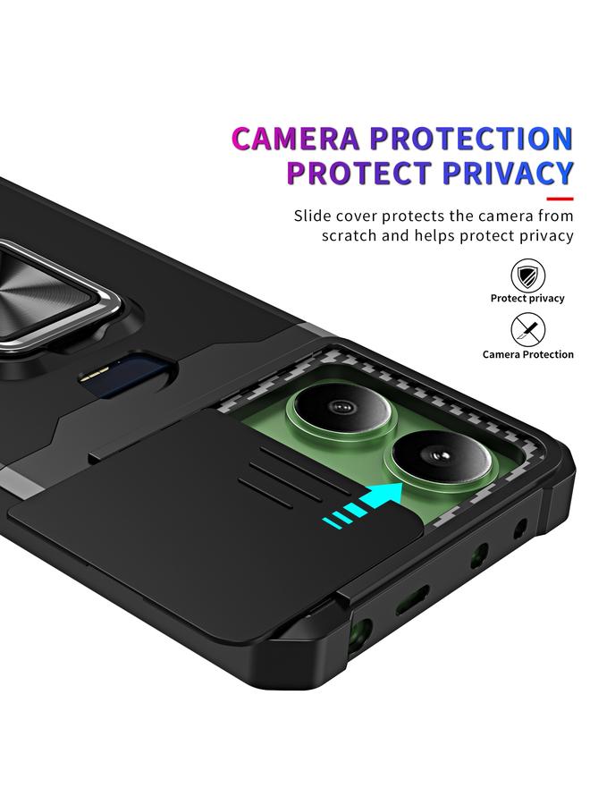 S-TOP Case For Redmi Note 13 4G Camera Shield Card Slot PC+TPU Phone Case - Image 4