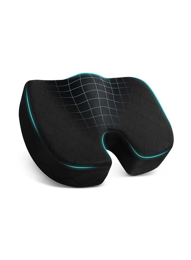 وسادة مقعد من ميموري فوم أسود - Image 1