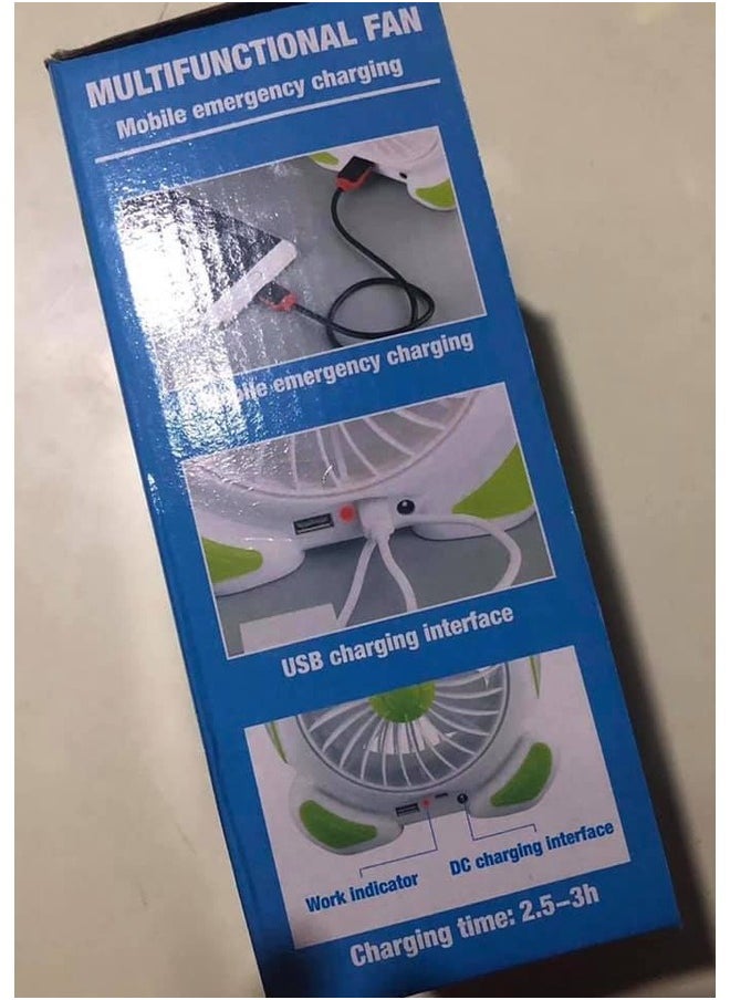 Multi-Functional Cordless Fan, Portable Reachargeable Fan With Flashlight