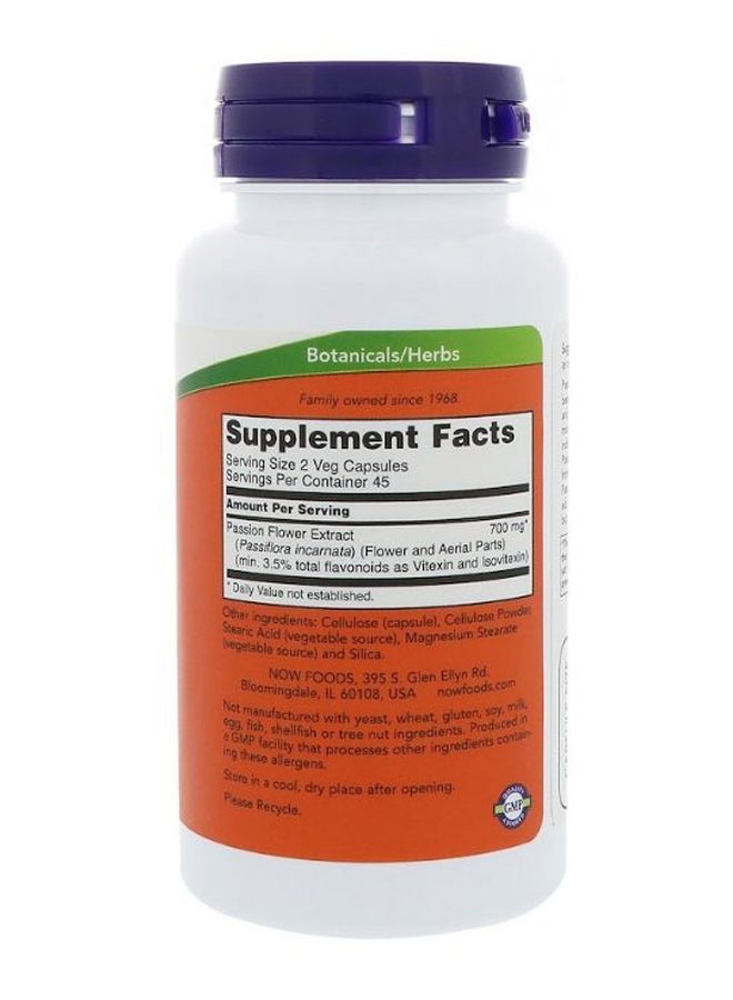 Now Foods Passion Flower Dietary Supplement - 90 Capsules - Image 2
