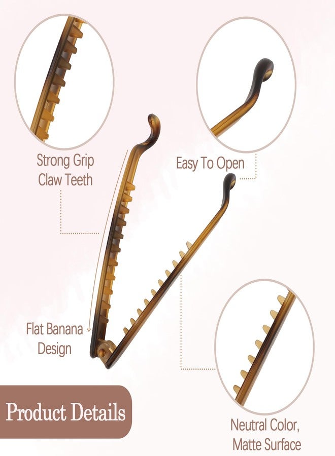 ANBALA 6Pcs French Banana Hair Clips for Women, Banana Clip for Thick/Thin Hair, Ponytail Holder Hair Clip (Black, Tortoise) - Image 3