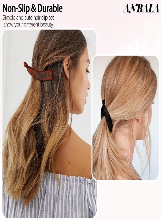 ANBALA 6Pcs French Banana Hair Clips for Women, Banana Clip for Thick/Thin Hair, Ponytail Holder Hair Clip (Black, Tortoise) - Image 5
