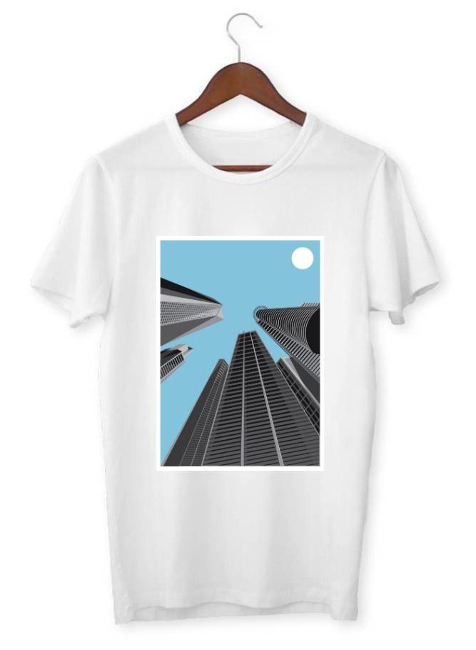 LOUD UNIVERSE Men's Printed T-Shirt Retro Buildings