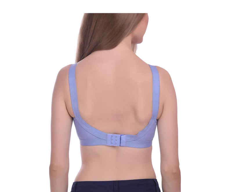 Elina Women's Full-Coverage Cotton Hosiery Solid Bra (Tanya-Lc_Skyblue_36D) - Image 3