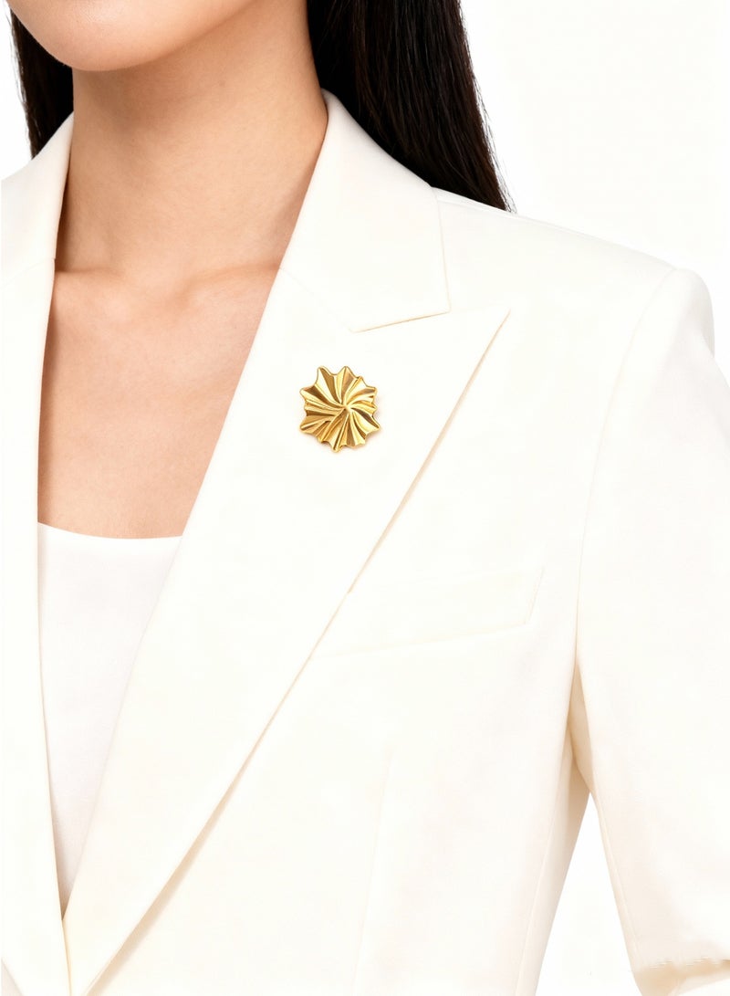 DB Innov. Pin Brooch, 1PC Golden Premium Alloy Pin Brooch for Women Men Children, Lapel Pins Shirt Collar Brooch Buckle Lapel Pins Badge Suit Clip Accessory for Clothing Bags Jackets Shirts. - Image 3