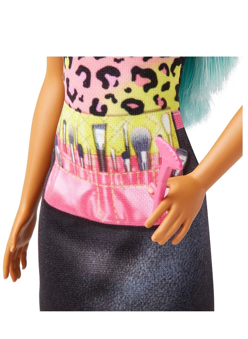 Barbie Makeup Artist Doll with Teal Hair - Image 4