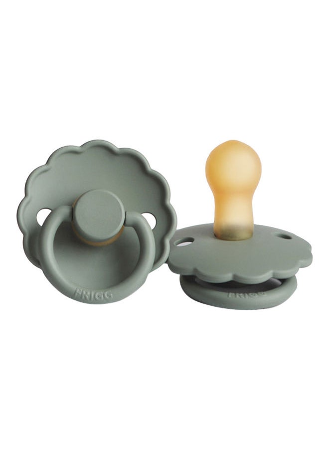 FRIGG Daisy Latex Baby Pacifier, 0-6 Months, Pack of 1, Size 1 - Lily Pad  - Image 1