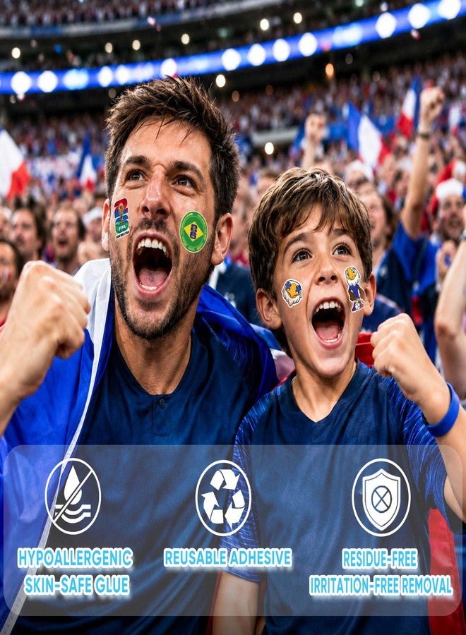 ميسوكا ملصقات كأس العالم FIFA 2026 - ملصق كرة قدم رسمي بتصميم الكأس والمدينة المضيفة والأعلام والتميمة، ملصقات مقاومة للماء لزجاجات المياه وأجهزة الكمبيوتر المحمولة والهواتف، هدايا حفلات كرة القدم (مجموعة FIFA الوطنية B) - Image 4