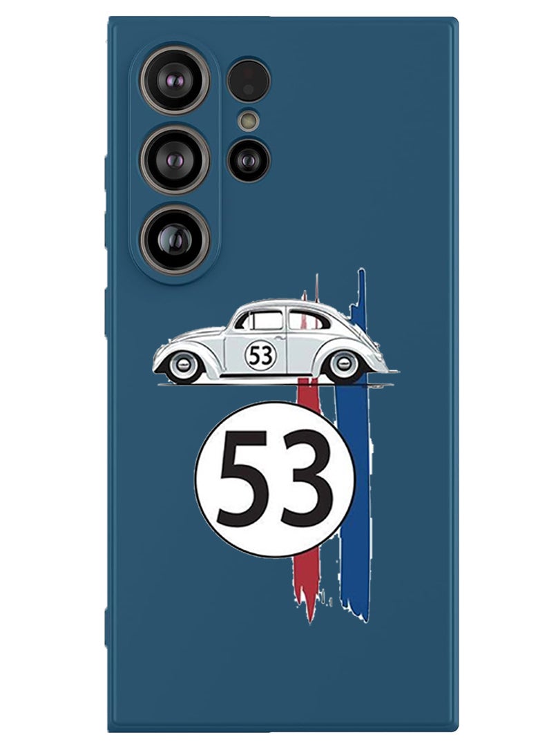 Theodor Protective Slim Fit Case Liquid Silicone Cover with Full Body Protection Anti-Scratch Shockproof Case For Samsung Galaxy S25 Ultra (Blue) - Car 53 - Image 1