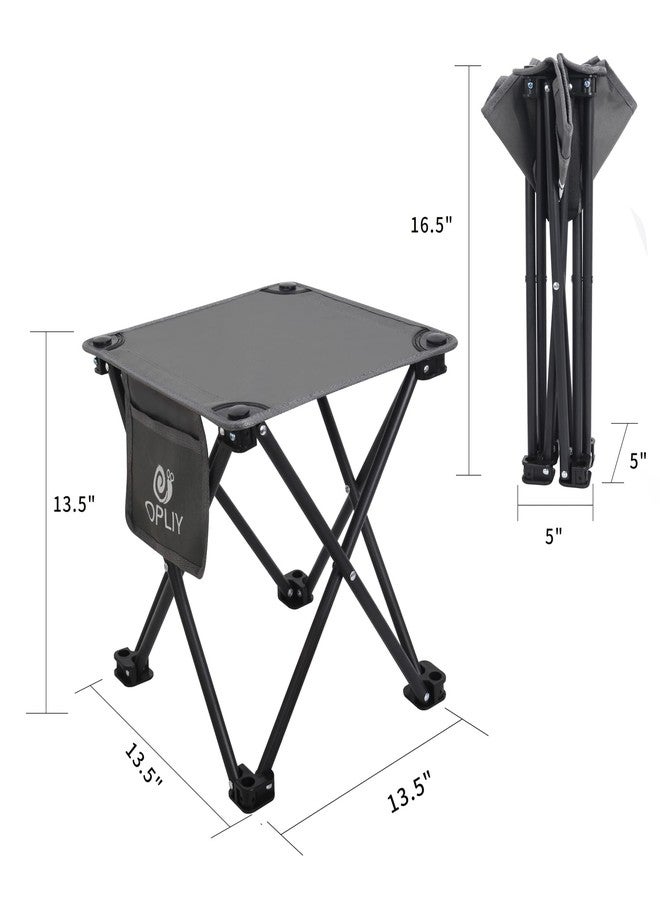 Opliy Camping Stool 2 Pack,13.5 Inch Portable Folding Stool for Outdoor Gardening and Beach Hiking Fishing,Foot Stool with Carry Bag (Gray) - Image 3