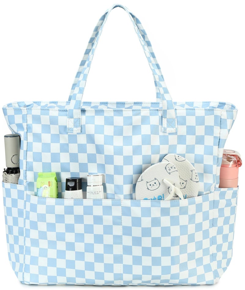 BLUBOON Waterproof Beach Tote Pool Bags for Women Ladies Extra Large Gym Tote Carry On Bag With Wet Compartment for Weekender Travel - Image 2