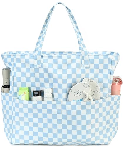 BLUBOON Waterproof Beach Tote Pool Bags for Women Ladies Extra Large Gym Tote Carry On Bag With Wet Compartment for Weekender Travel - Image 1