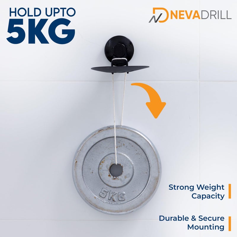 NEVADRILL Suction Soap Holder - Vacuum Suction Soap Dish for Shower - Polished Finish, Drill-Free Installation - Wall-Mounted Soap Caddy for Shower - Wall Soap Holder for Bathroom - Image 3