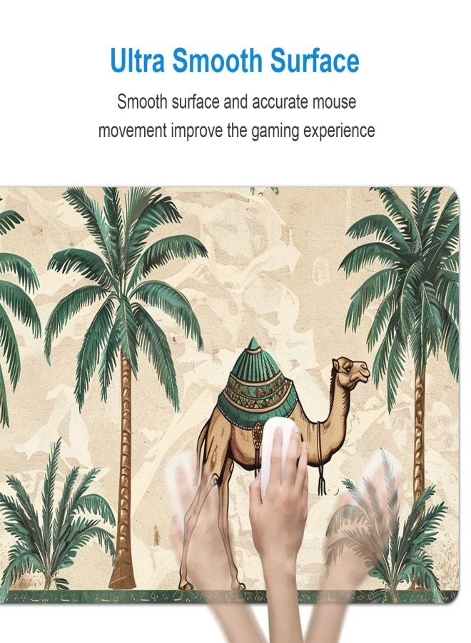 جمل لوحة الماوس -- لوحة الماوس المنزلية والمكتبية ، لعبة كبيرة لوحة الماوس لوحة المفاتيح لوحة الكمبيوتر المحمول ، ومكافحة زلة المطاط قاعدة ، مخيط حافة 30 * 60 سم - Image 5