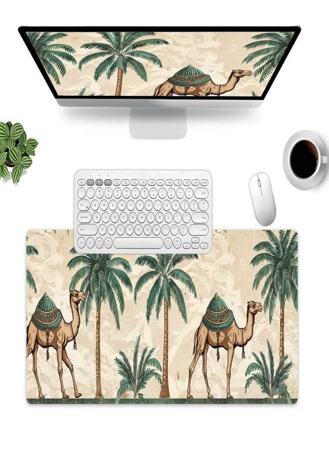 جمل لوحة الماوس -- لوحة الماوس المنزلية والمكتبية ، لعبة كبيرة لوحة الماوس لوحة المفاتيح لوحة الكمبيوتر المحمول ، ومكافحة زلة المطاط قاعدة ، مخيط حافة 30 * 60 سم - Image 1