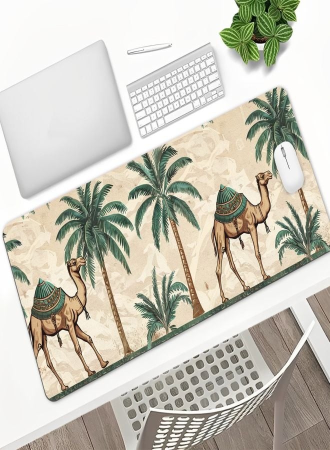 جمل لوحة الماوس -- لوحة الماوس المنزلية والمكتبية ، لعبة كبيرة لوحة الماوس لوحة المفاتيح لوحة الكمبيوتر المحمول ، ومكافحة زلة المطاط قاعدة ، مخيط حافة 30 * 60 سم - Image 2