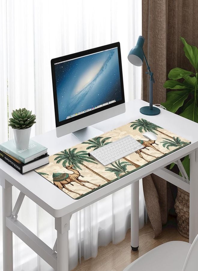 جمل لوحة الماوس -- لوحة الماوس المنزلية والمكتبية ، لعبة كبيرة لوحة الماوس لوحة المفاتيح لوحة الكمبيوتر المحمول ، ومكافحة زلة المطاط قاعدة ، مخيط حافة 30 * 60 سم - Image 3