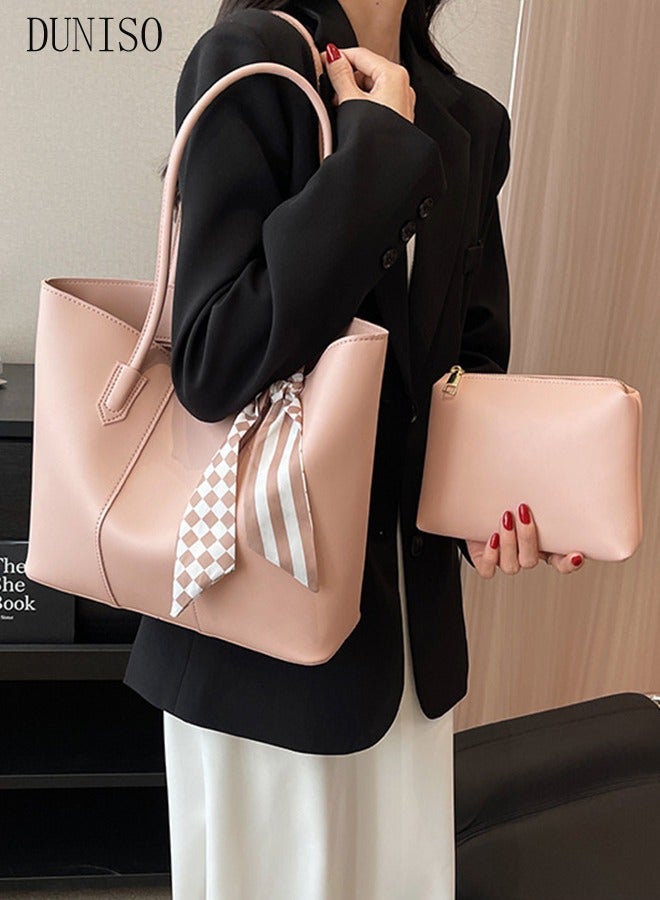 DUNISO Women's Shoulder Tote Bag Faux Leather Handbag for Women Large Capacity Messenger Fashionable Travel Shoulder Bag for Ladies Girls College Students  - Image 1