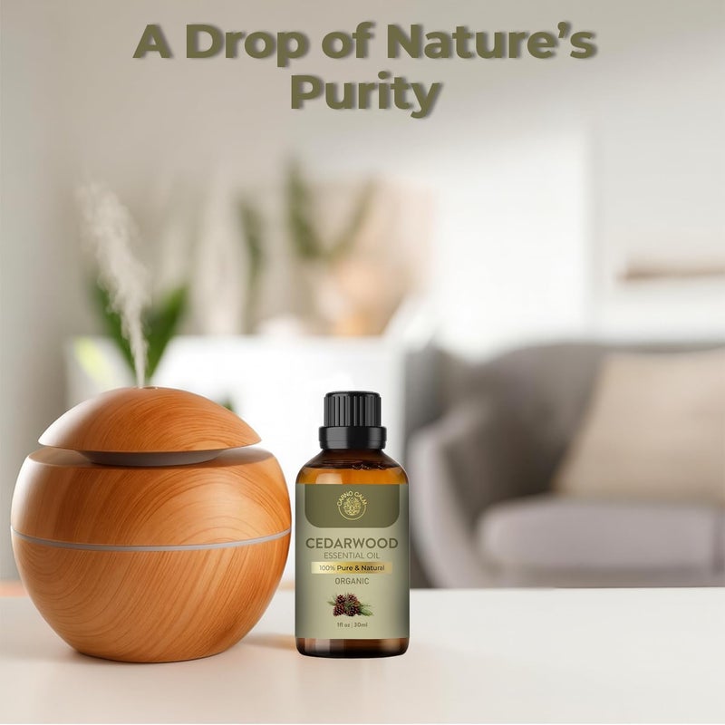 Organic Cedarwood Essential Oil |USDA Certified | Pure & Natural | for Hair Skin Focus Wood | Woody and Earthy Aroma for Clarity | Diffuser Fragrance Oil Soaps Candles | 30ml | 100% pure cedarwood oil with woody, earthy aroma — for diffuser, hair, skin and DIY uses. - Image 3