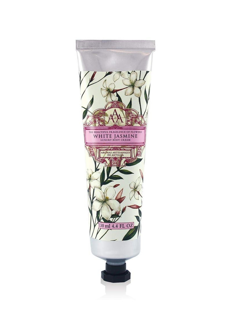 AAA DE AROMAS ARTESANALES DE ANTIGUA - AAA Floral  Luxury Body Cream  White Jasmine  Enriched with Shea Butter  130 ml  44 fl oz - Image 1