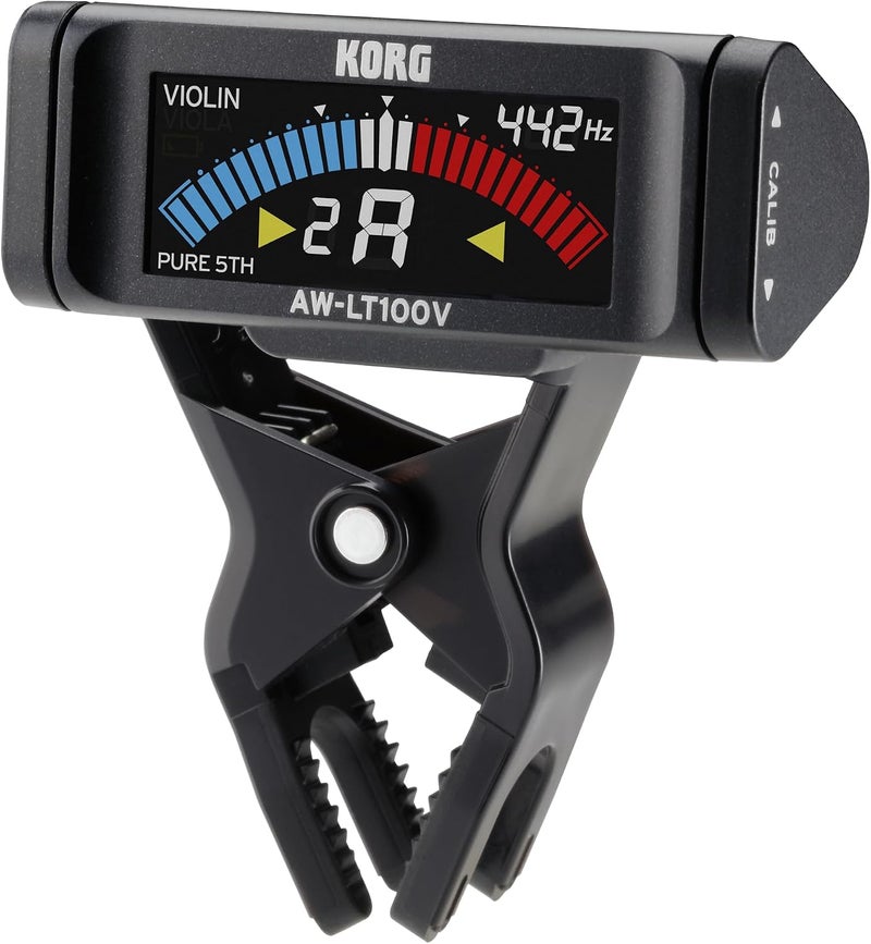Korg AW-LT100V Violin Clip-on Tuner - Black - Image 2