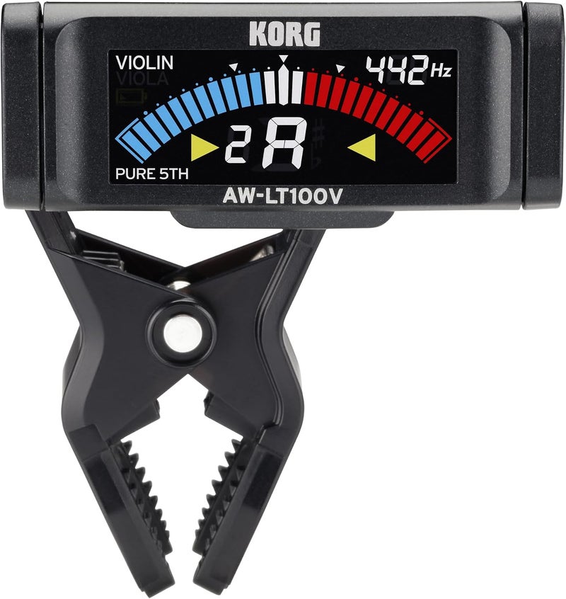 Korg AW-LT100V Violin Clip-on Tuner - Black - Image 1