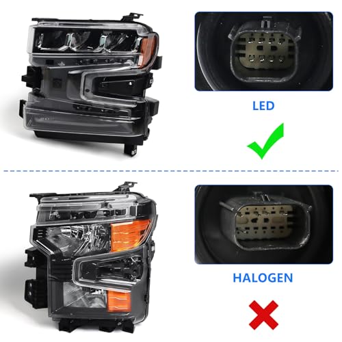 VLINCAR Full LED Headlight Assembly for Chevy Silverado 1500 2019 2020 2021 2022 Pickup Truck LT/LT Trail Boss/LTZ 1500 Head Light Lamp Left Driver Side 84621850 GM2502497(Not for Halogen Model) - Image 2