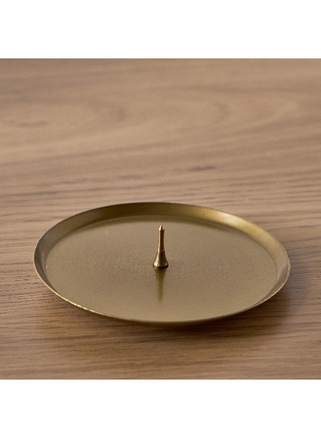 Home Box Calot Antique Brass Metal Tealight Stand 10 x 1 x 10 cm  - Image 3
