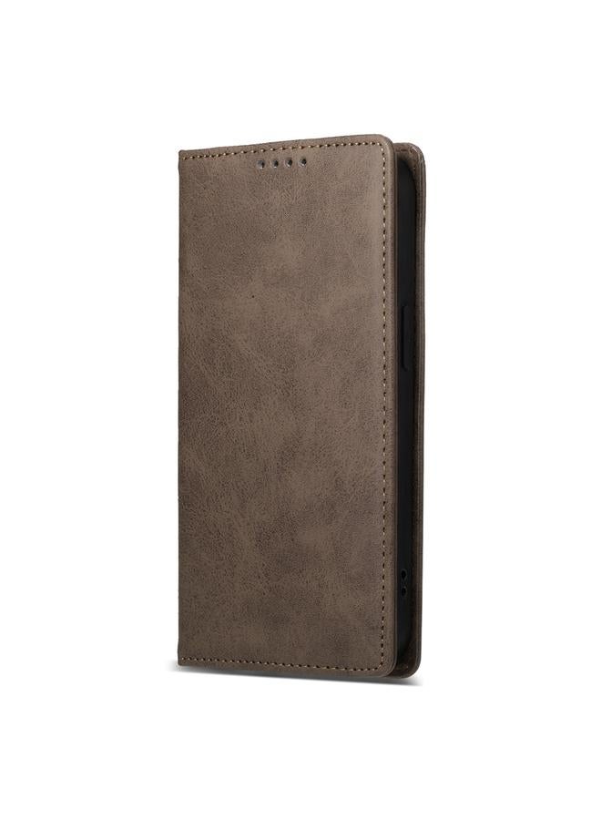 S-TOP Case For iPhone 16 Pro Business Solid Color Magnetic RFID Leather Phone Case - Image 3