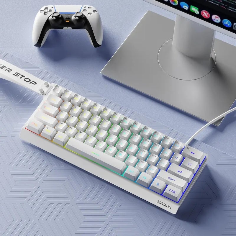 Eweadn F61 Wireless Mechanical Gaming Keyboard Combo, Silent, Ergonomic, for Gaming Office - Image 2