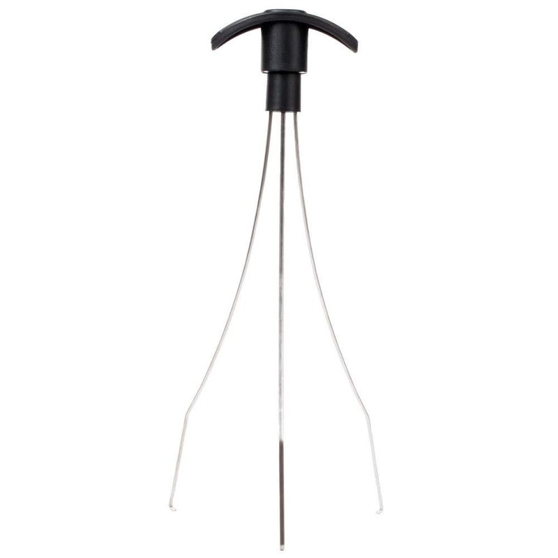 Franmara Stainless Steel 3-Pronged Wine Bottle Cork Retriever with Black Handle - Image 1