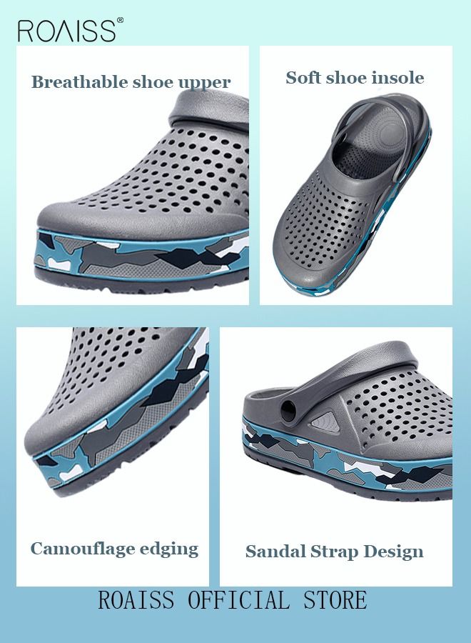 Men Breathable Sandals Anti-Slip Water Shoes Outdoor Beach Shower Slippers Summer Sandals Men's Outdoor Clogged Shoes