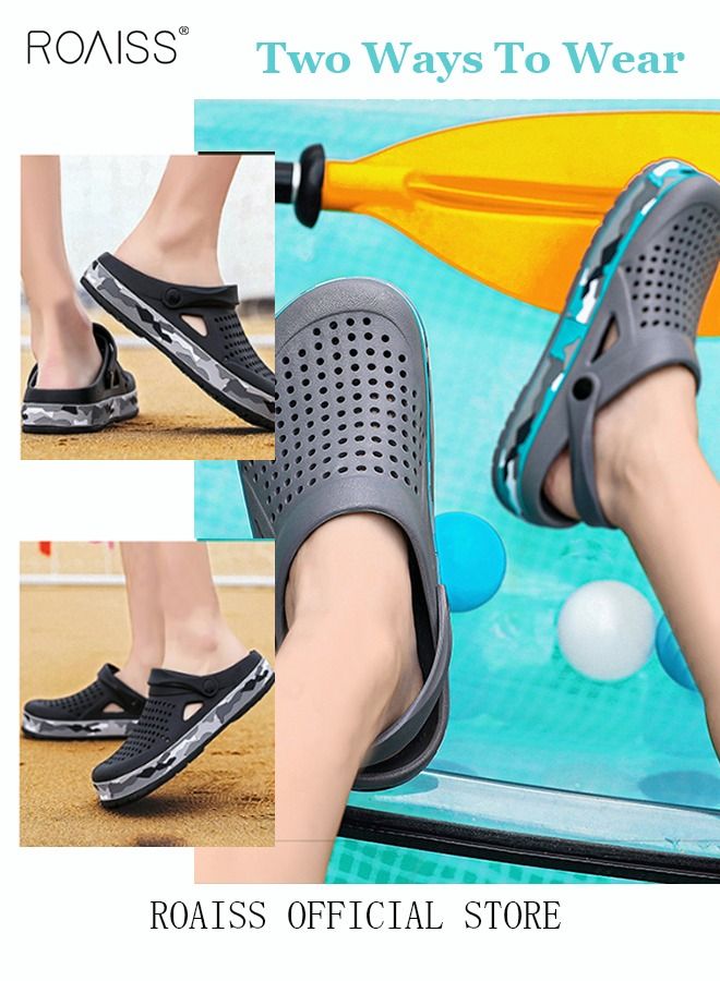 Men Breathable Sandals Anti-Slip Water Shoes Outdoor Beach Shower Slippers Summer Sandals Men's Outdoor Clogged Shoes