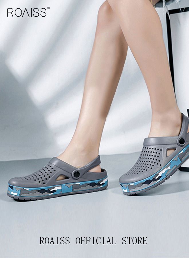 Men Breathable Sandals Anti-Slip Water Shoes Outdoor Beach Shower Slippers Summer Sandals Men's Outdoor Clogged Shoes