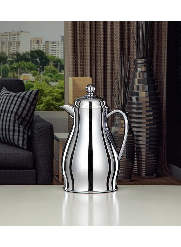 Almarjan Vacuum Flask Metal Body with Glass Liner 0.5L Silver (RPA-050-S) - Image 1