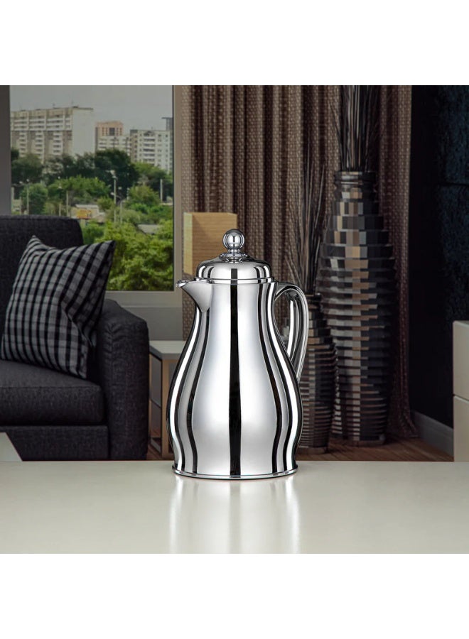 Almarjan Vacuum Flask Metal Body with Glass Liner 0.5L Silver (RPA-050-S) - Image 4