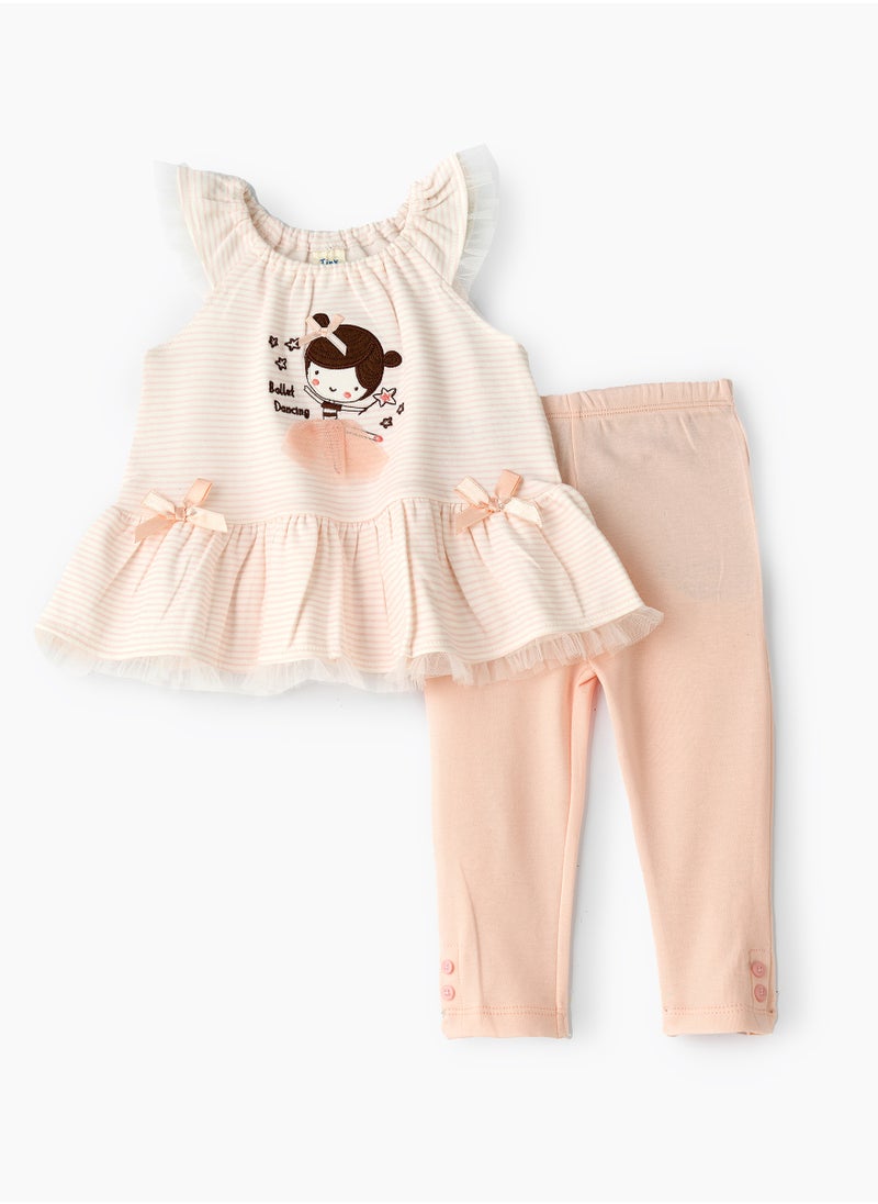 Tiny Hug Baby Girl Pink Ballerina Set  - Image 1