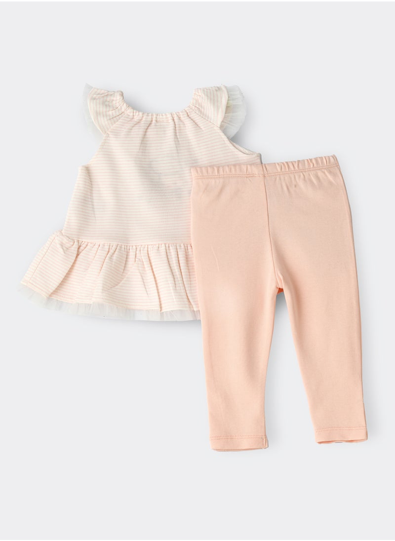 Tiny Hug Baby Girl Pink Ballerina Set  - Image 2