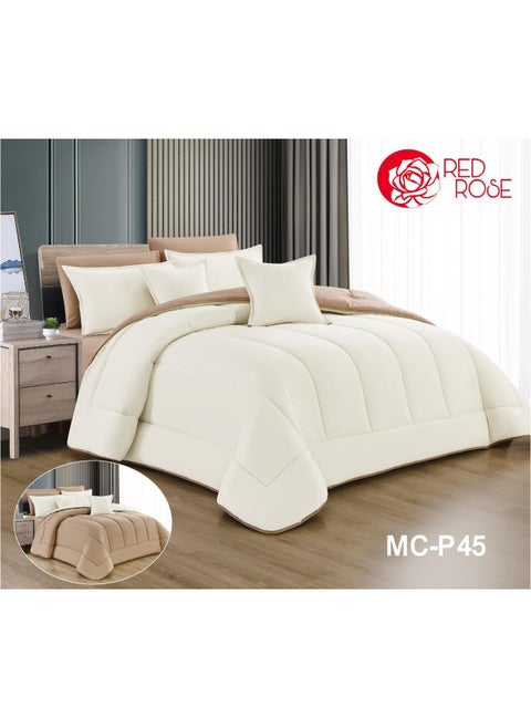 Double quilt set, two-sided mattress, consisting of 8 pieces, microfiber, comforter size 240 by 260 cm