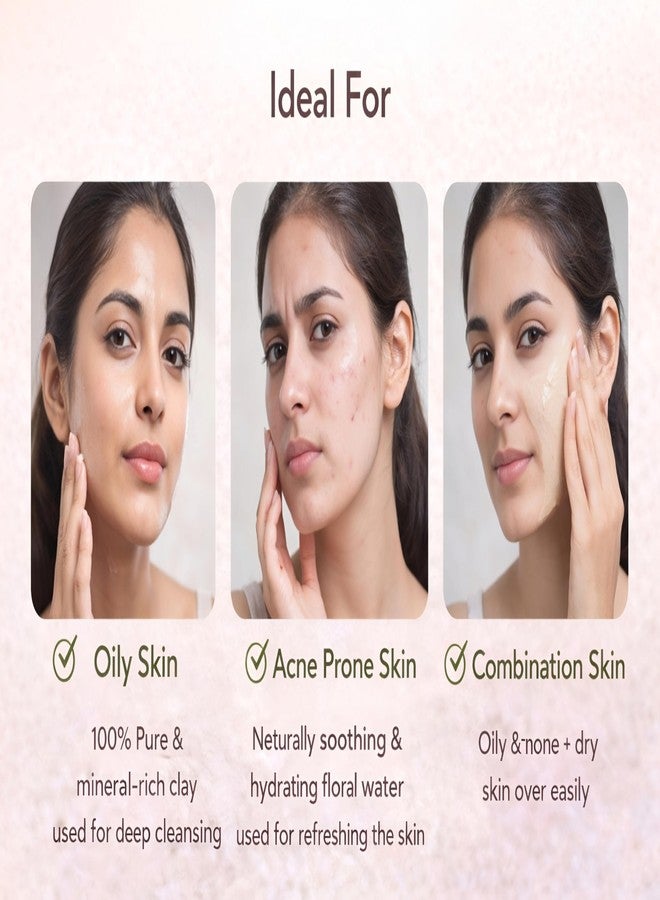 Aasakt Natural Multani Mitti Powder with Rose Water and Brush, Deep Cleansing Face Mask Kit, Fuller's Earth Clay for Oil Control and Acne - Image 4