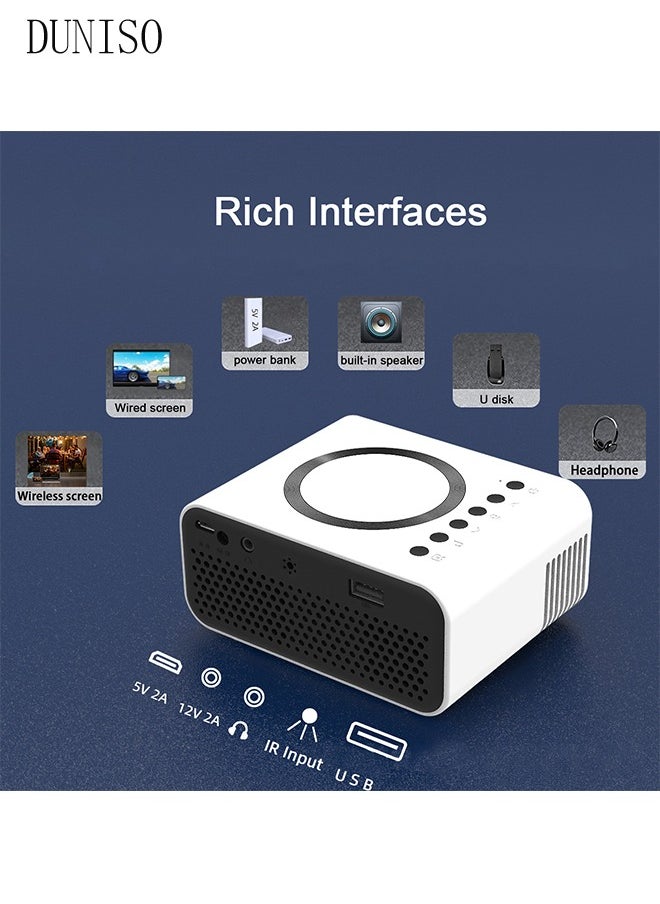 DUNISO Native 240P Projector Mini Portable Projector with 16"-100" Adjustable Screen WiFi, HD Outdoor Projector Compatible with iOS/Android,TV Stick,HDMI,USB  - Image 5