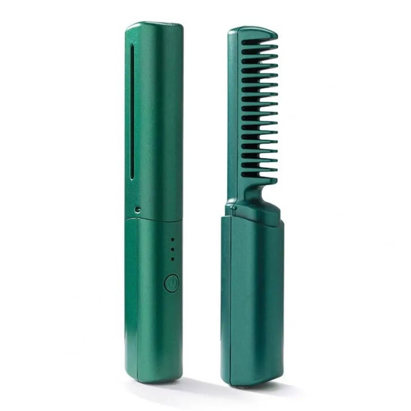 Cordless Mini Hair Straightener Rechargeable Portable Flat Iron with Negative Ion Technology, 3 Heat Settings, Compact Travel Styling Tool for Smooth Frizz-Free Hair