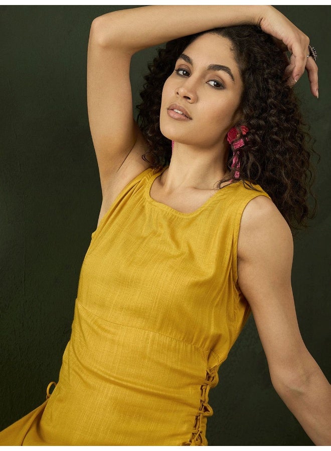 AKS Sleeveless High-Slit Kurta  - Image 2