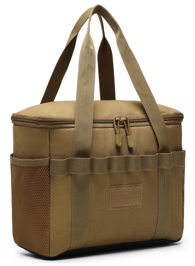 Lemubeane Tactical Camping Storage Bag Utility Tote Bag Trunk Organizer (Coyote Brown) - Image 1