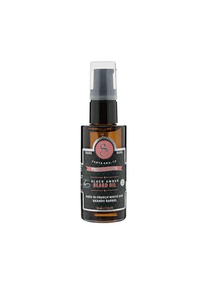 SUAVECITO Premium Blends Beard Oil Leavein Beard Conditioner For Softening Hair Hydrating Skin Eliminating Beard Dandruff Healthy Beard Growth Black Amber Fragrance 1 Oz  - Image 2
