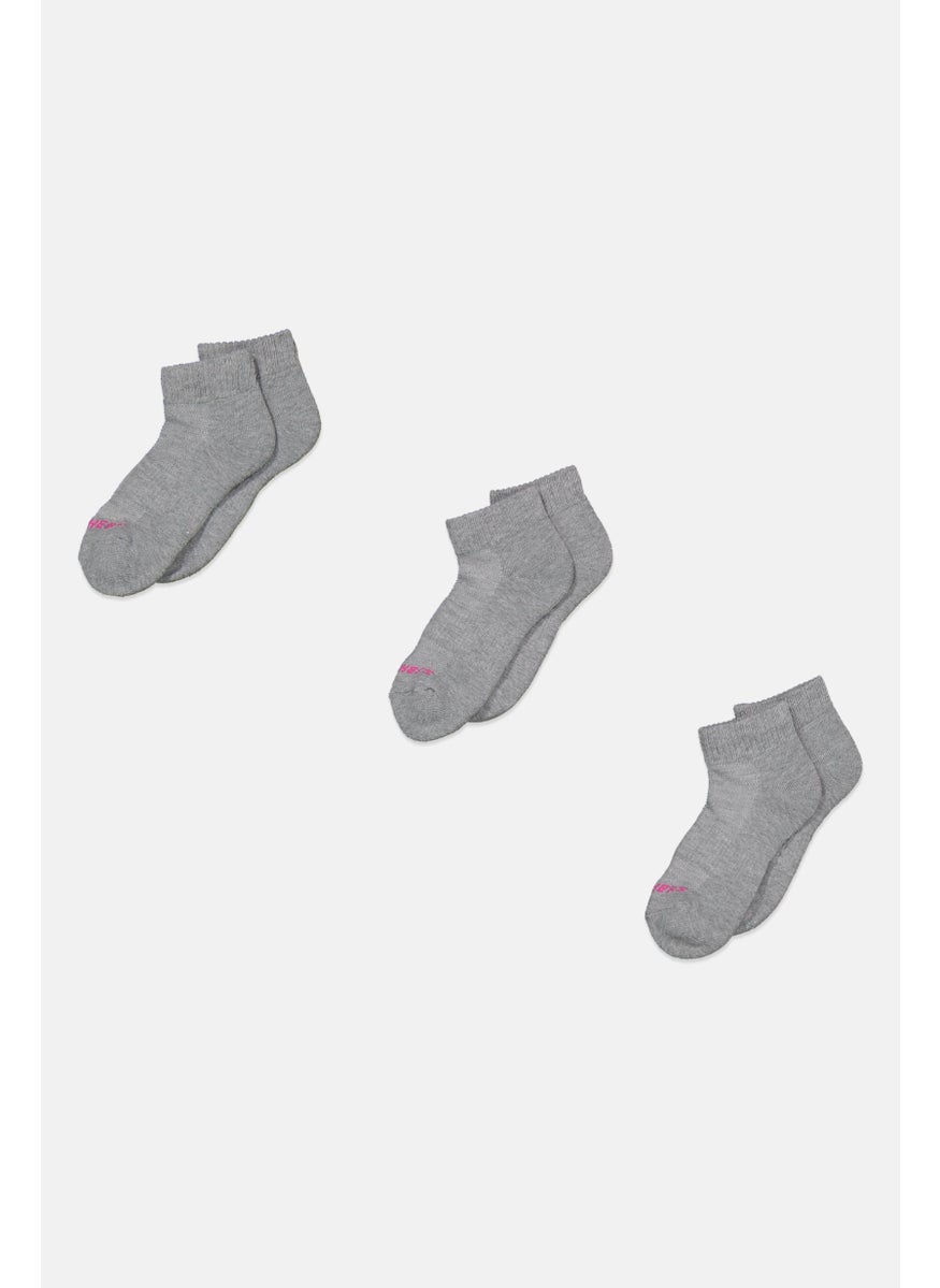 Kids Girl 3 Pairs Quarter Crew Socks, Grey - pzsku/ZAF6948DE4397F94F72C5Z/45/_/1737641604/a89b5912-7465-4033-8ae2-a2ab05dd5dea