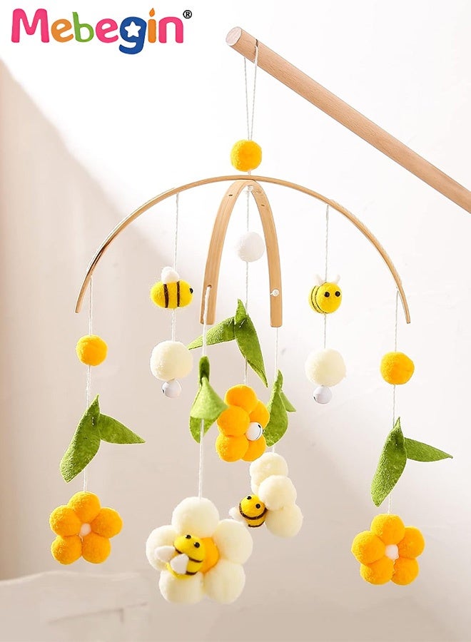 MEBEGIN Baby Crib Mobile with Biteable Cotton Pendants, Universal Crib Attachment, Multifunctional Adorable Crib Hanging Toys, No Fluorescence, No Odor, Ideal Nursery Toy for Babies, 23.3*41cm  - Image 2