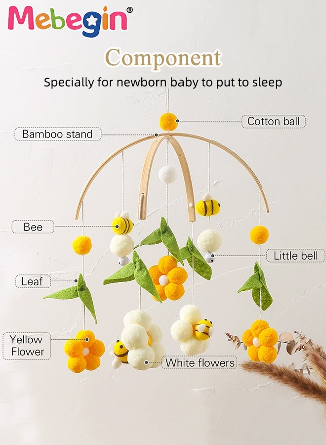 MEBEGIN Baby Crib Mobile with Biteable Cotton Pendants, Universal Crib Attachment, Multifunctional Adorable Crib Hanging Toys, No Fluorescence, No Odor, Ideal Nursery Toy for Babies, 23.3*41cm  - Image 5